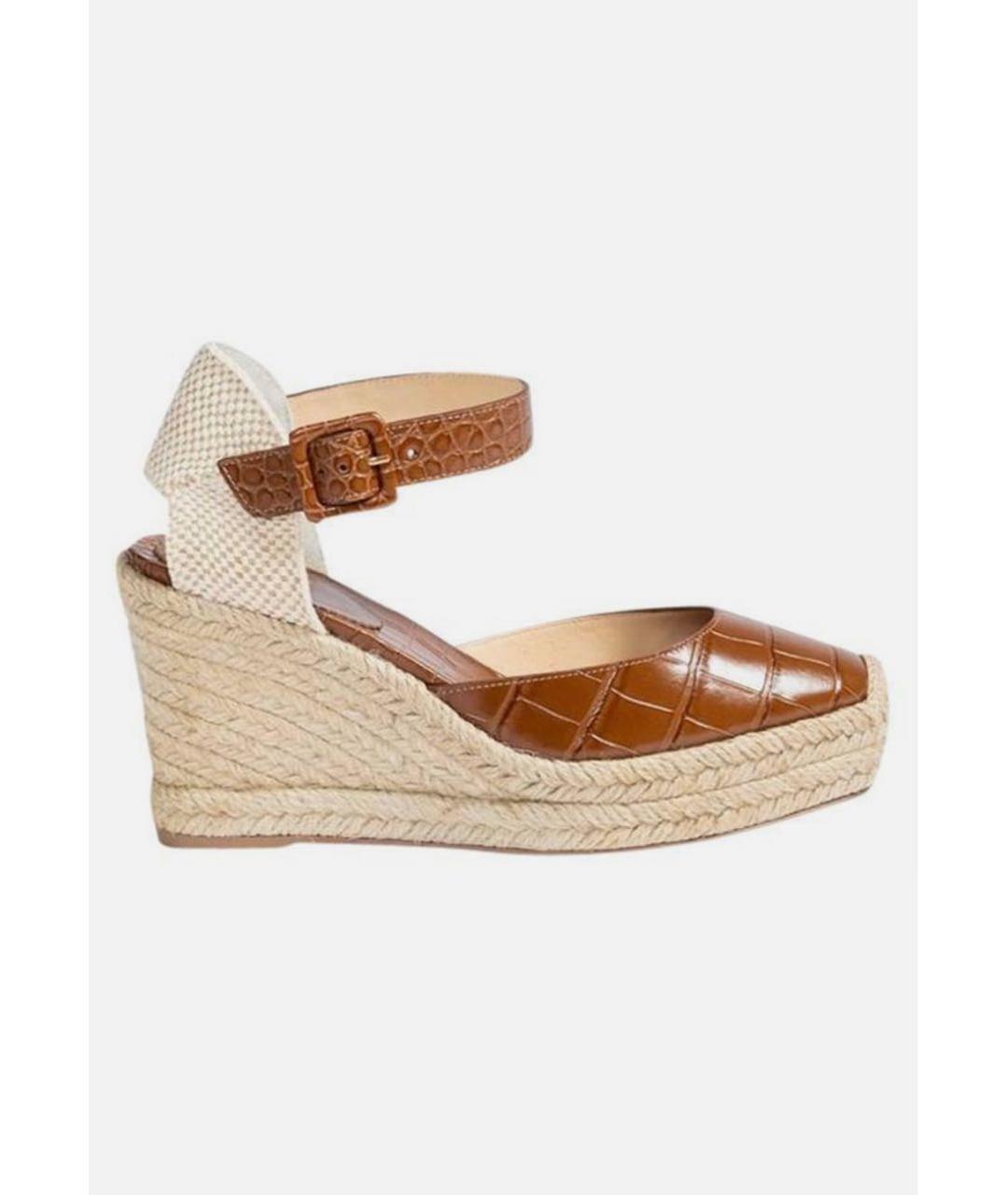 CHRISTIAN LOUBOUTIN Коричневые эспадрильи из лакированной кожи, фото 8