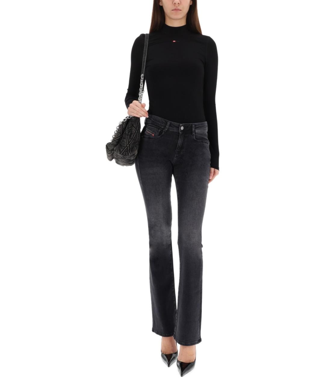 DIESEL Черная вискозная водолазка, фото 2