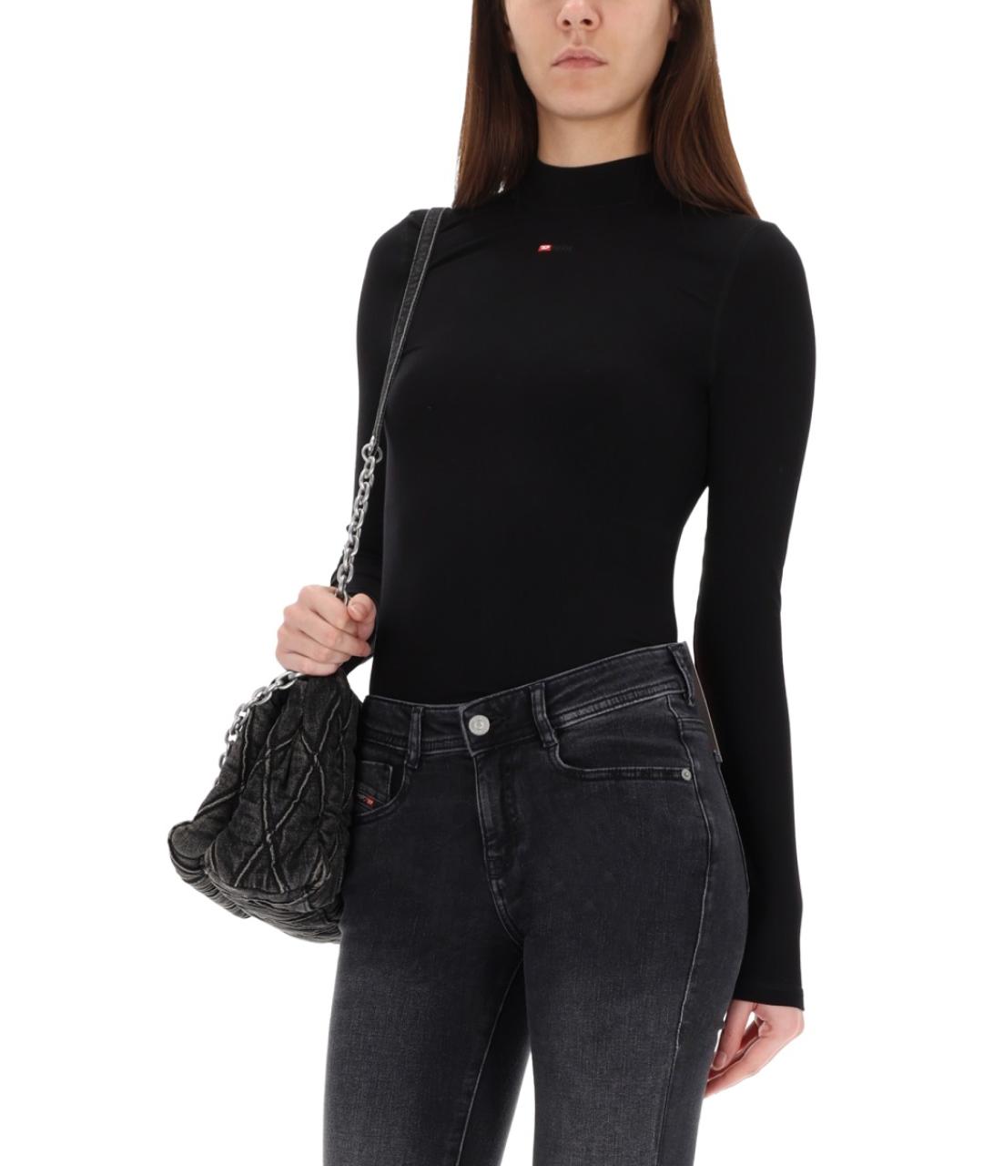 DIESEL Черная вискозная водолазка, фото 4