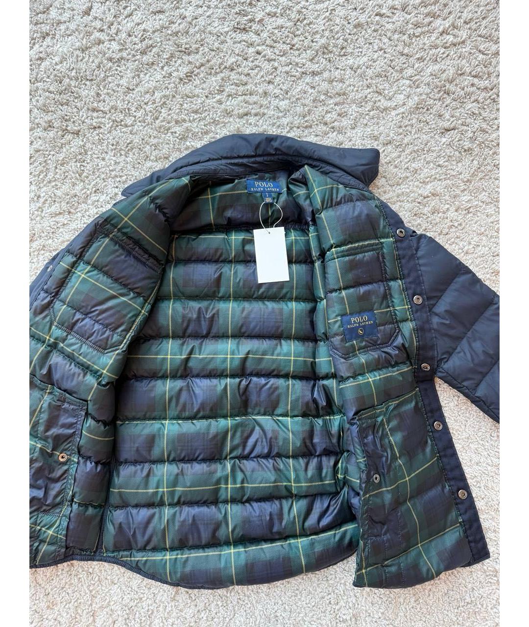 POLO RALPH LAUREN Темно-синяя хлопковая куртка, фото 4