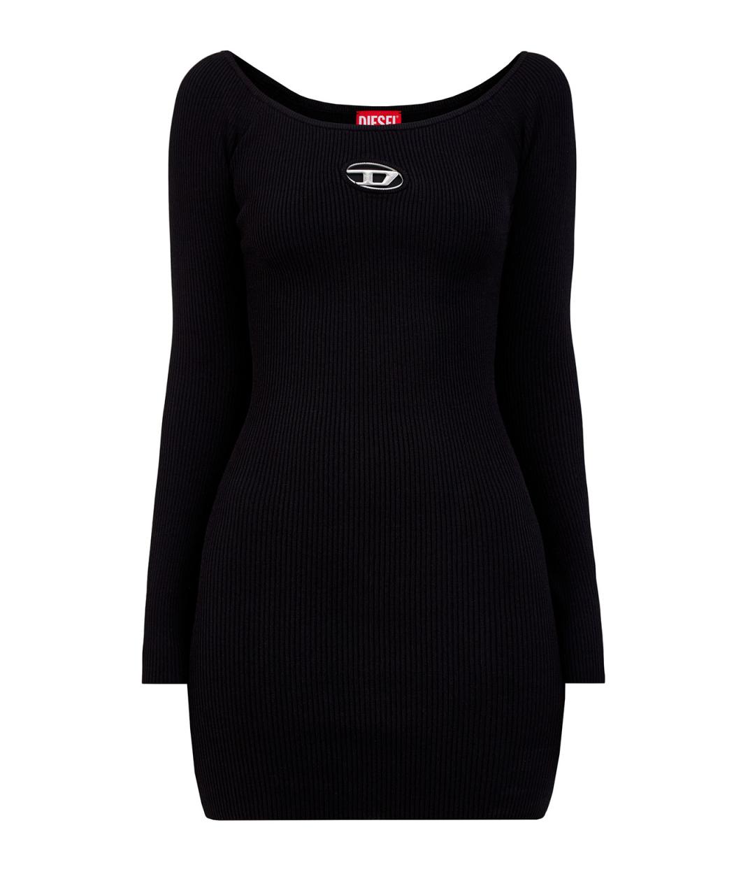 DIESEL Черное вискозное повседневное платье, фото 1