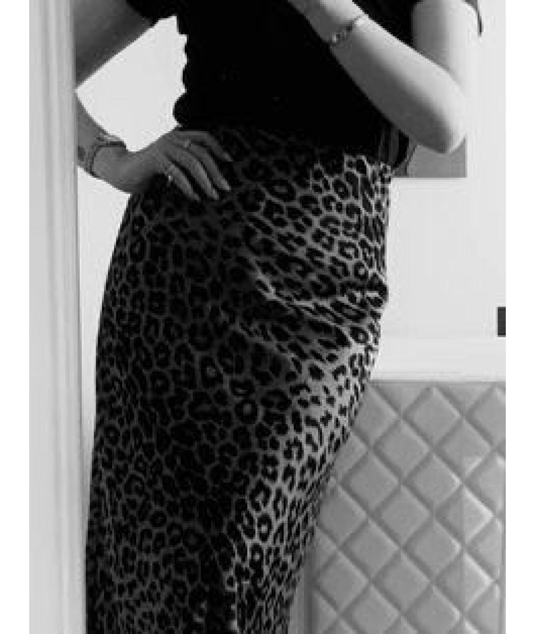 CHRISTIAN DIOR Антрацитовая шерстяная юбка миди, фото 4