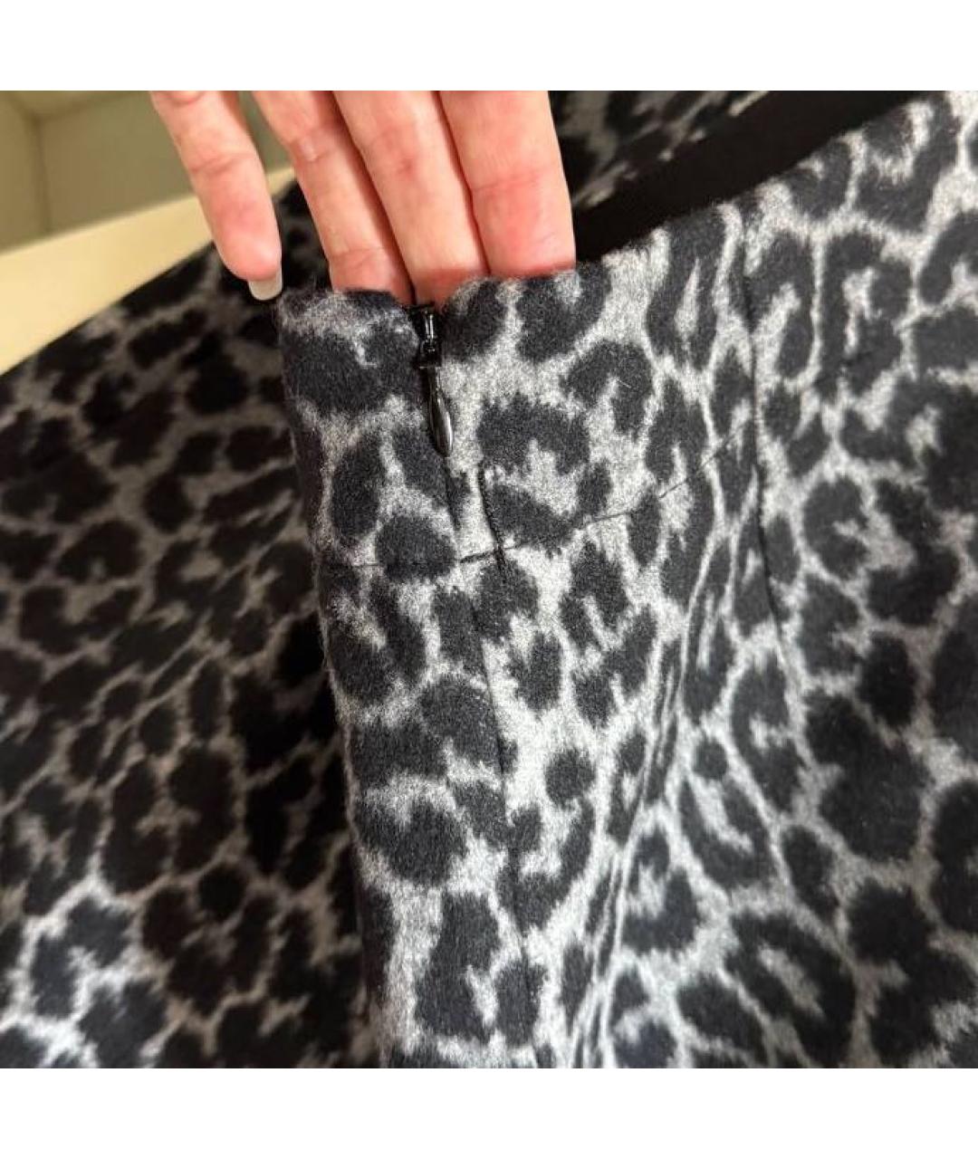 CHRISTIAN DIOR Антрацитовая шерстяная юбка миди, фото 6