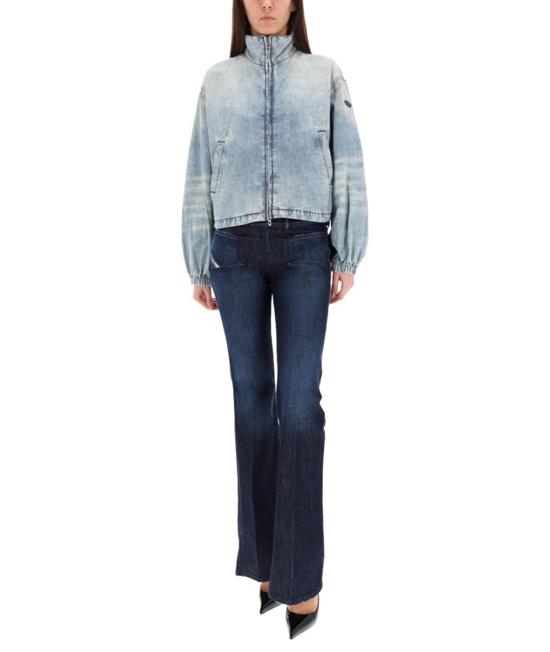 DIESEL Синие хлопковые прямые джинсы, фото 3