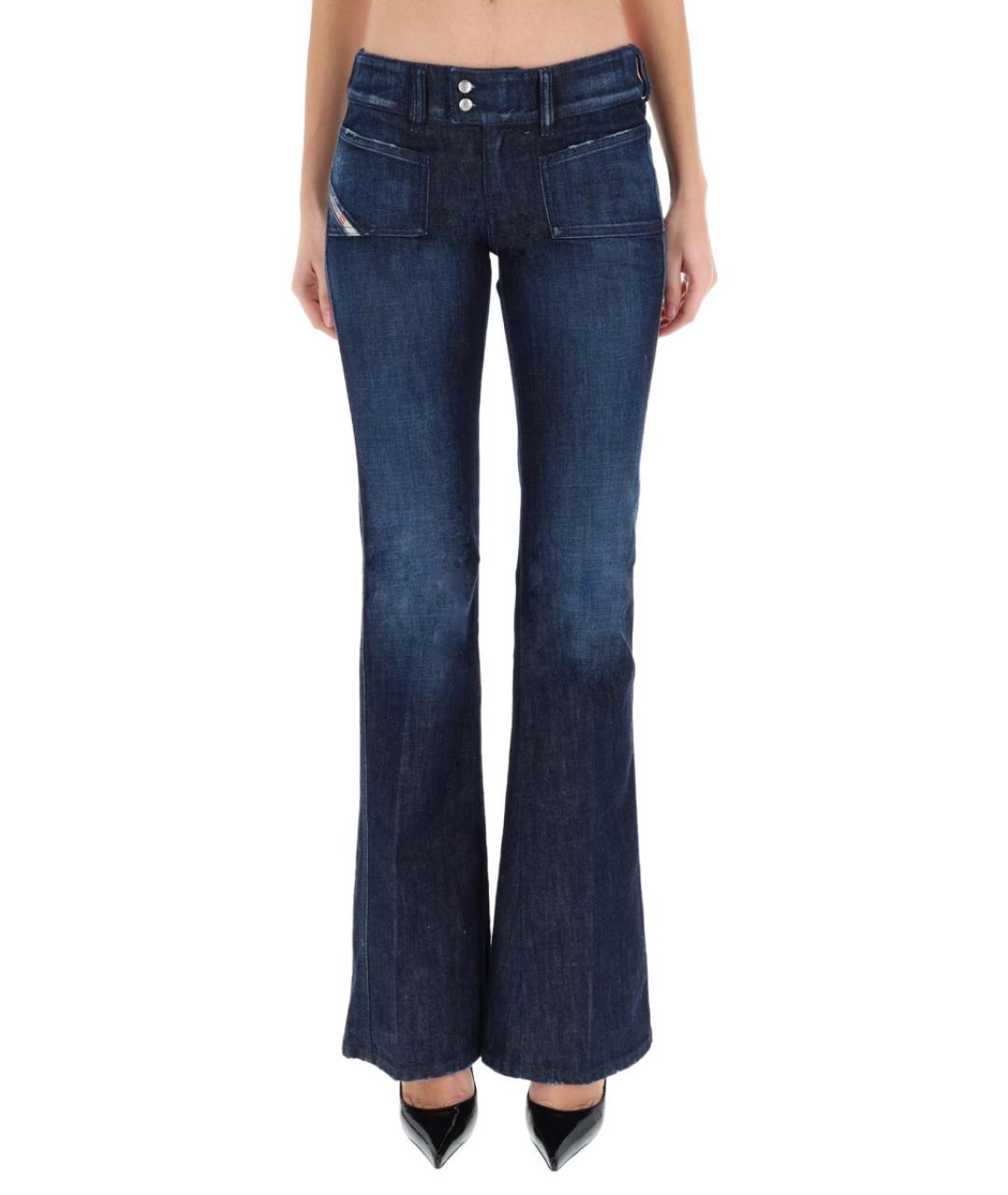 DIESEL Синие хлопковые прямые джинсы, фото 2