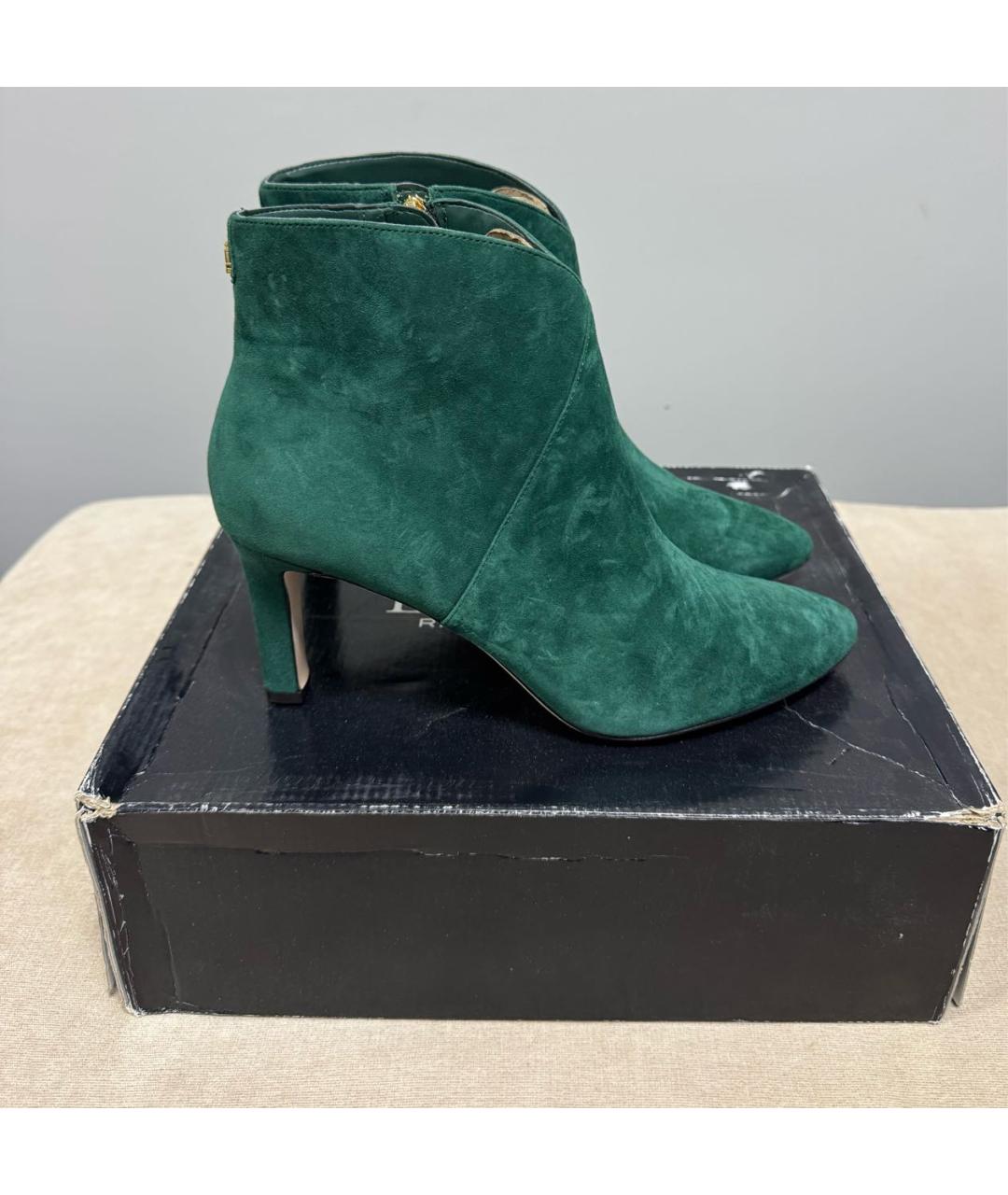 RALPH LAUREN Зеленые замшевые ботинки, фото 3