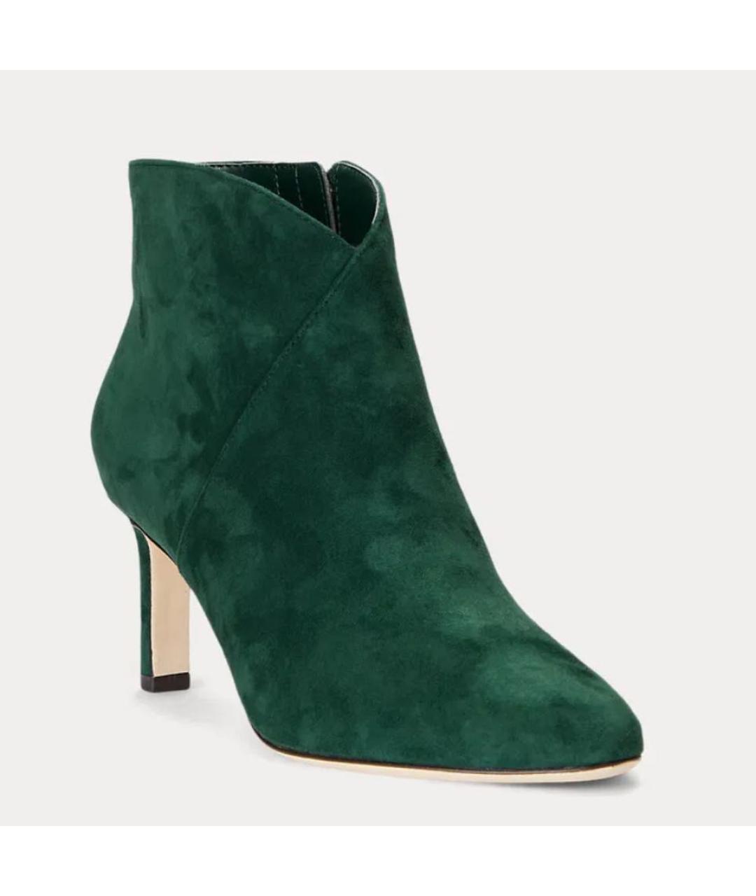 RALPH LAUREN Зеленые замшевые ботинки, фото 2