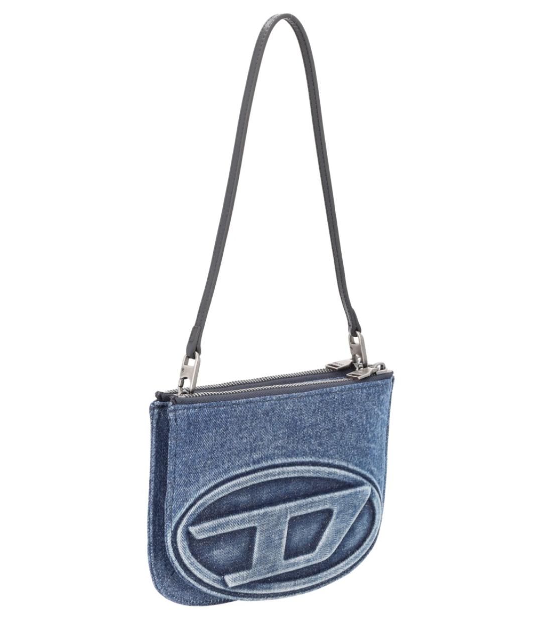 DIESEL Синяя хлопковая сумка через плечо, фото 2