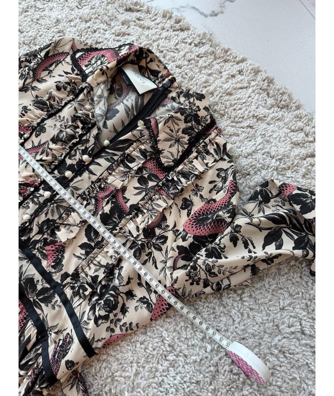 GUCCI Мульти хлопковое повседневное платье, фото 5