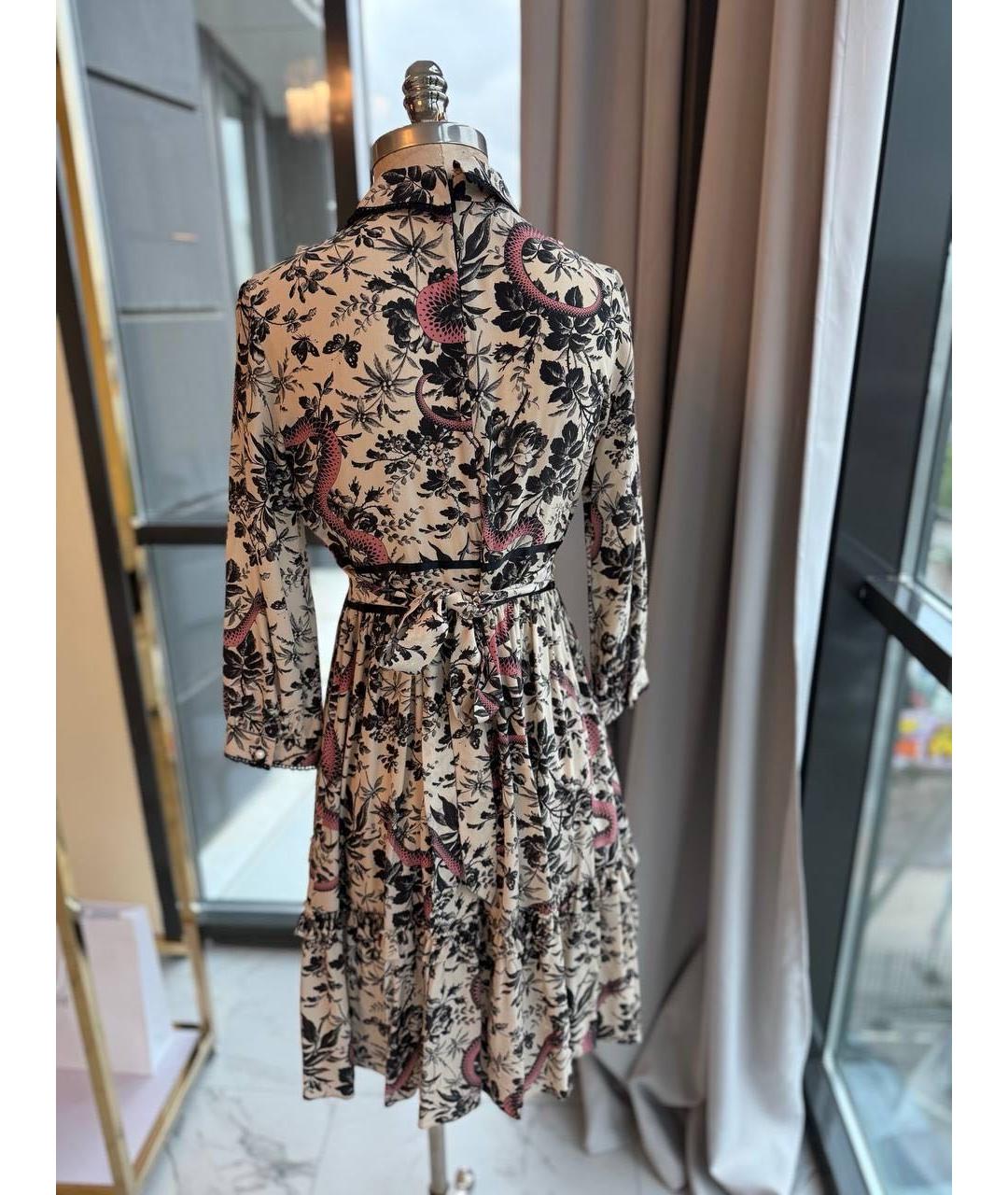 GUCCI Мульти хлопковое повседневное платье, фото 2