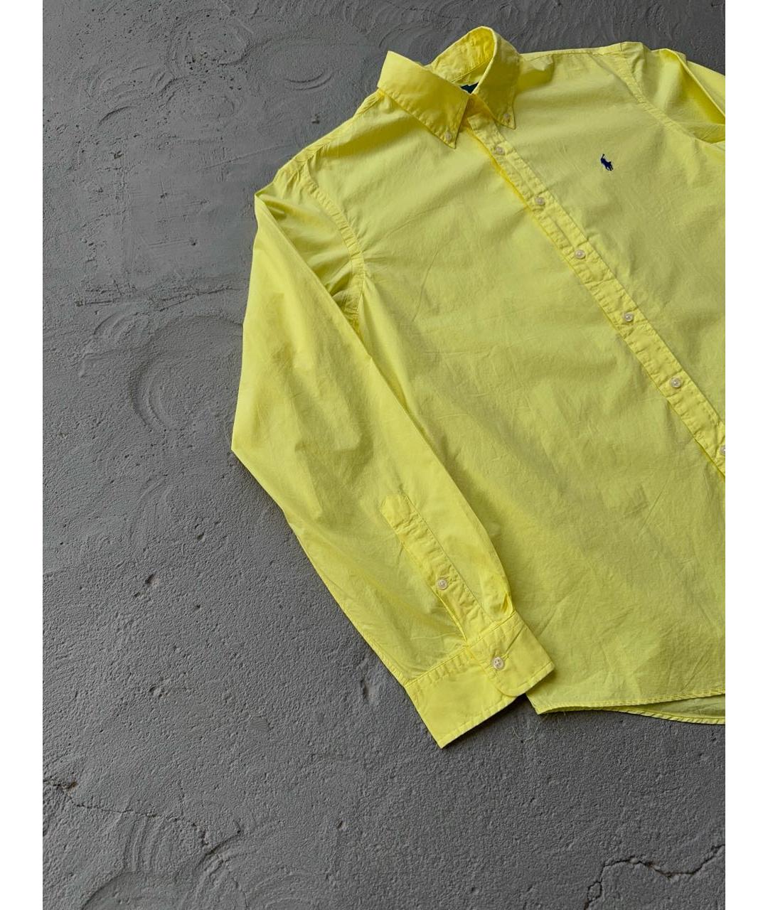 POLO RALPH LAUREN Желтая хлопковая кэжуал рубашка, фото 4