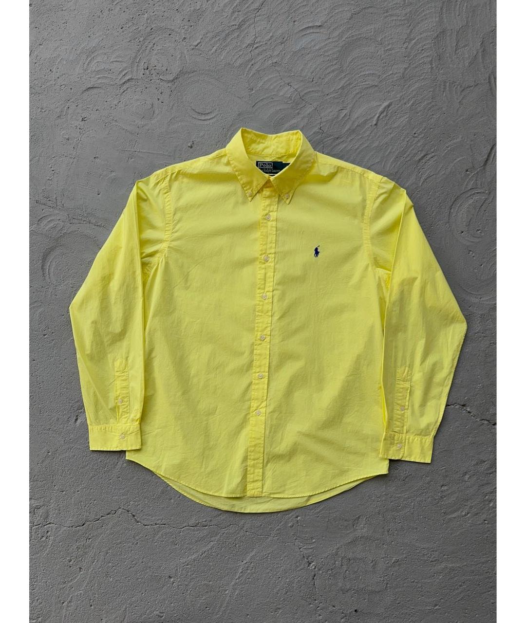 POLO RALPH LAUREN Желтая хлопковая кэжуал рубашка, фото 9