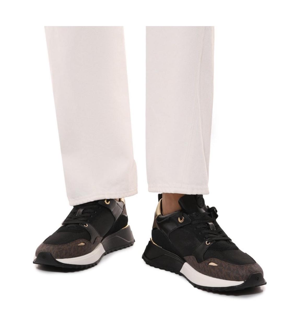 MICHAEL KORS Коричневые кожаные кроссовки, фото 6