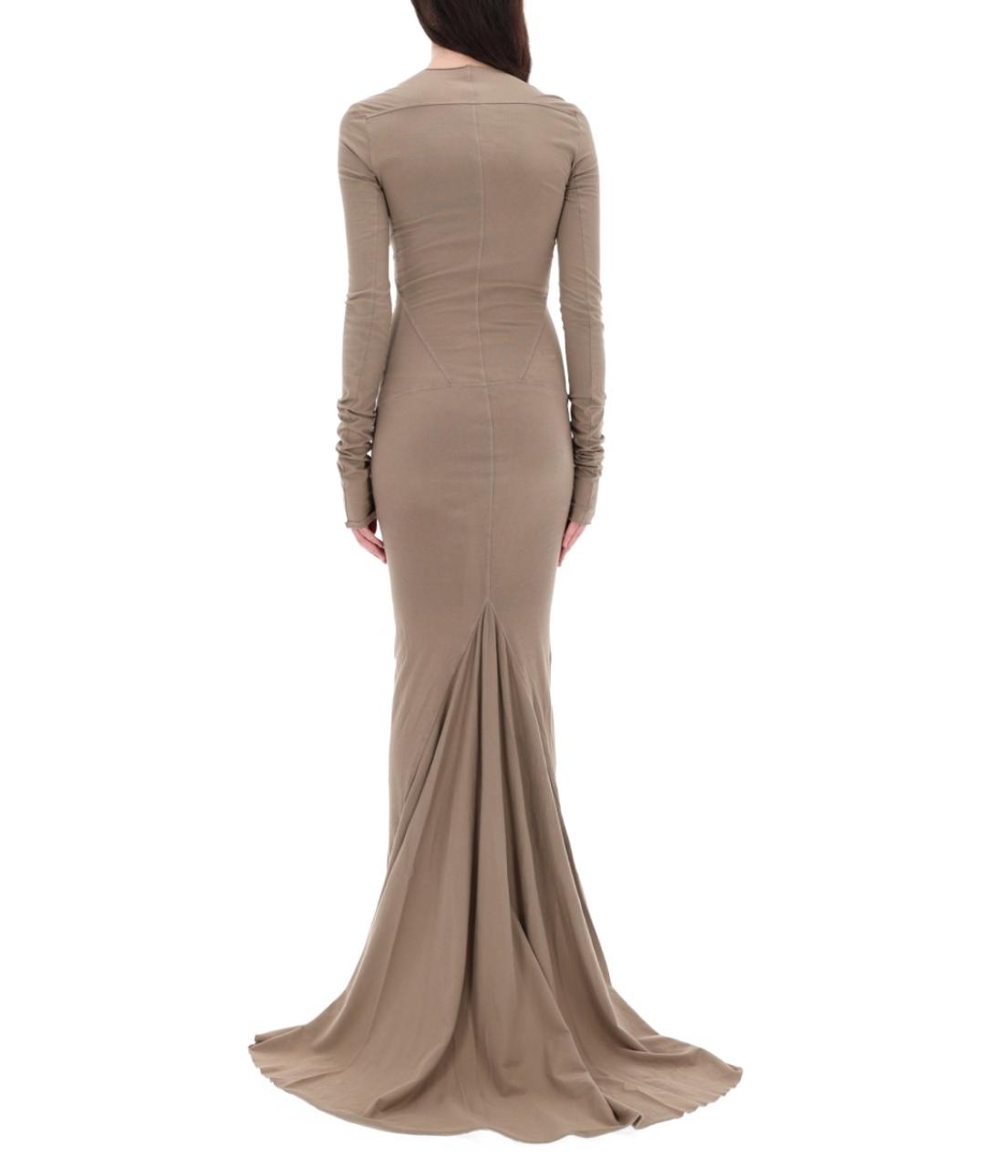 RICK OWENS DRKSHDW Бежевое хлопковое повседневное платье, фото 3