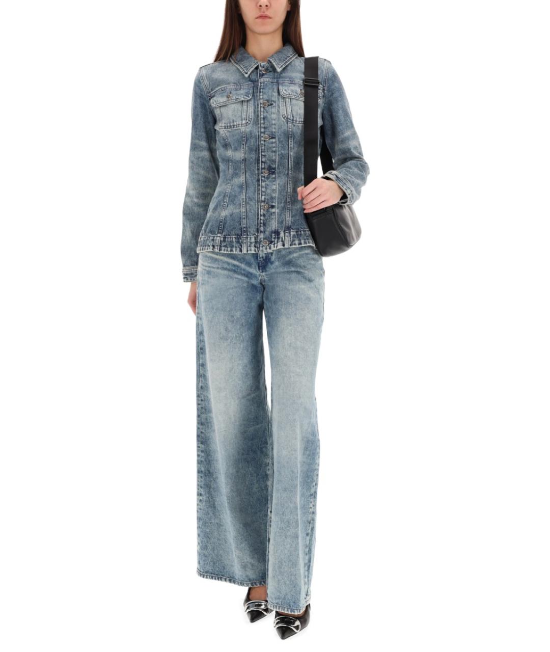 DIESEL Синие хлопковые прямые джинсы, фото 4