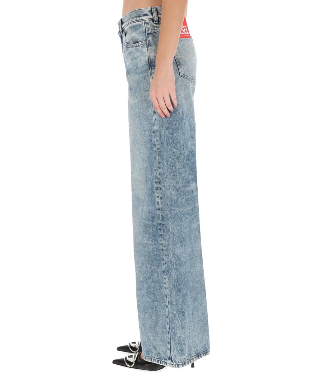 DIESEL Синие хлопковые прямые джинсы, фото 2