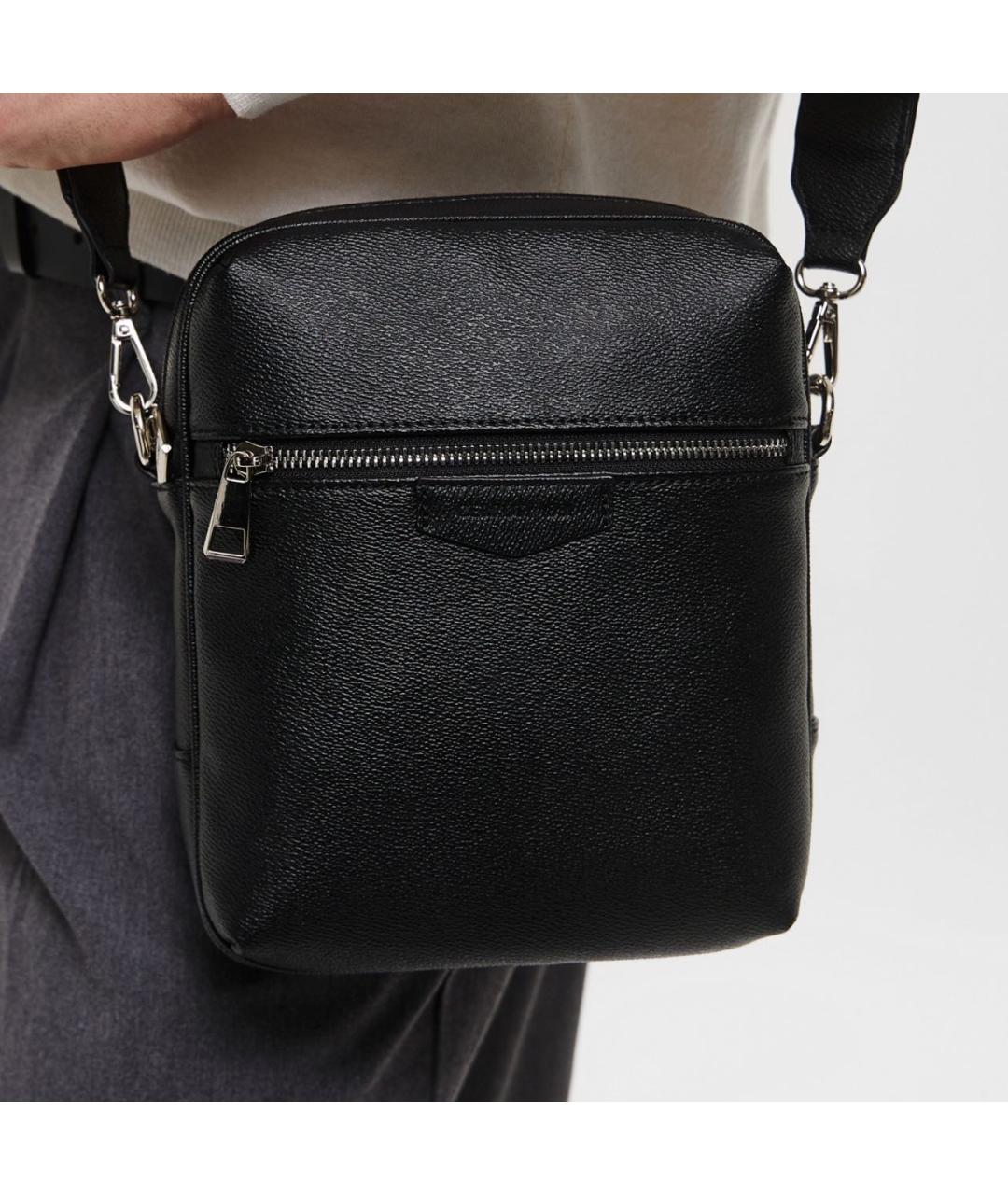 CERRUTI 1881 Черная сумка на плечо из искусственной кожи, фото 2