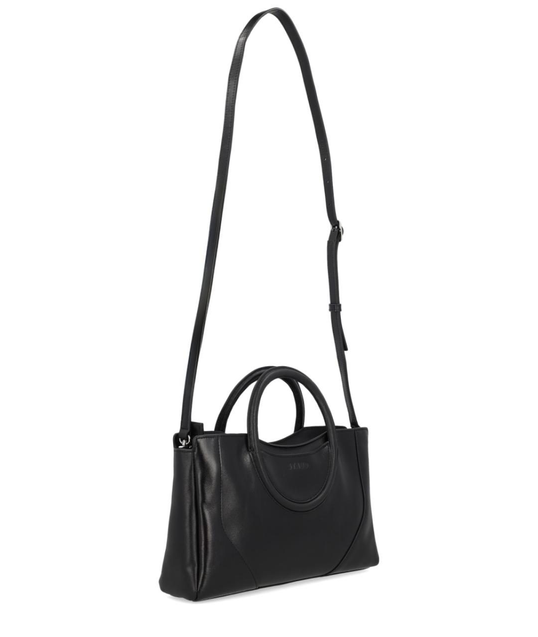 STAUD Черная кожаная сумка тоут, фото 2