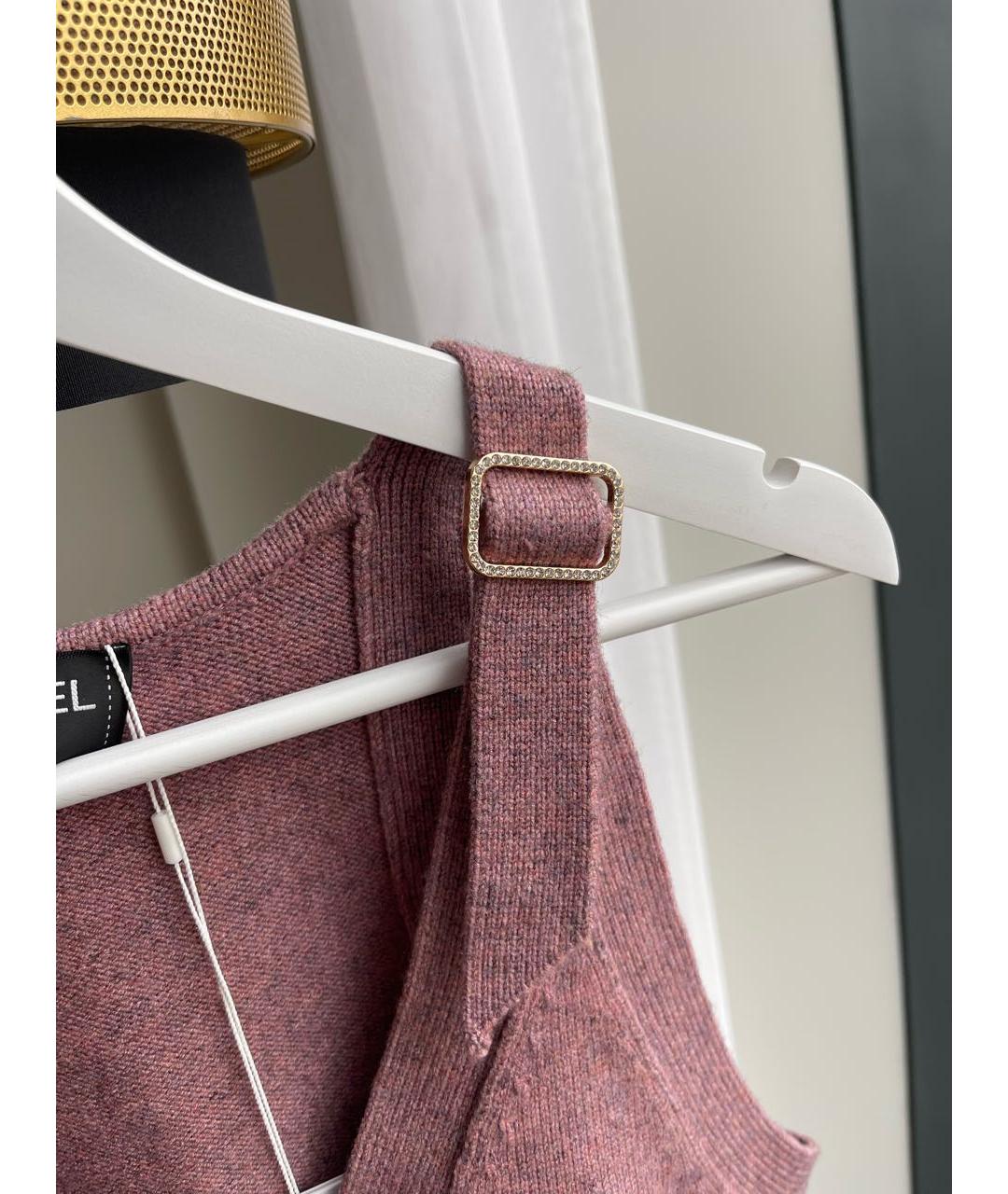 CHANEL Розовый кашемировый жилет, фото 3