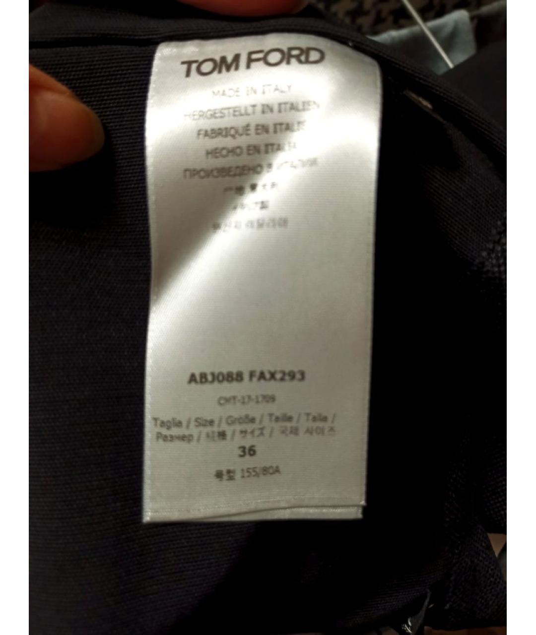 TOM FORD Черное вискозное коктейльное платье, фото 3