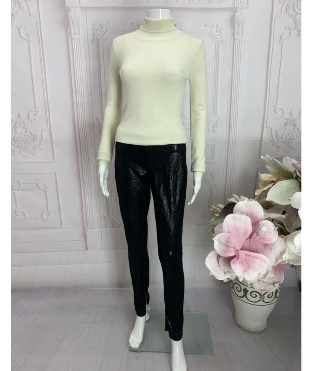 TWIN-SET Черные вискозные леггинсы и велосипедки, фото 6