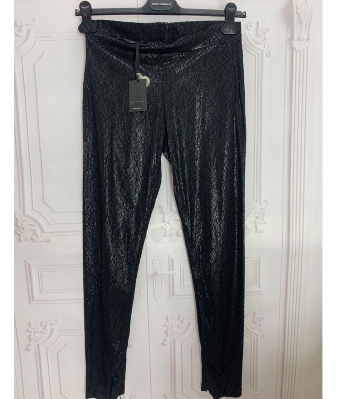 TWIN-SET Черные вискозные леггинсы и велосипедки, фото 8