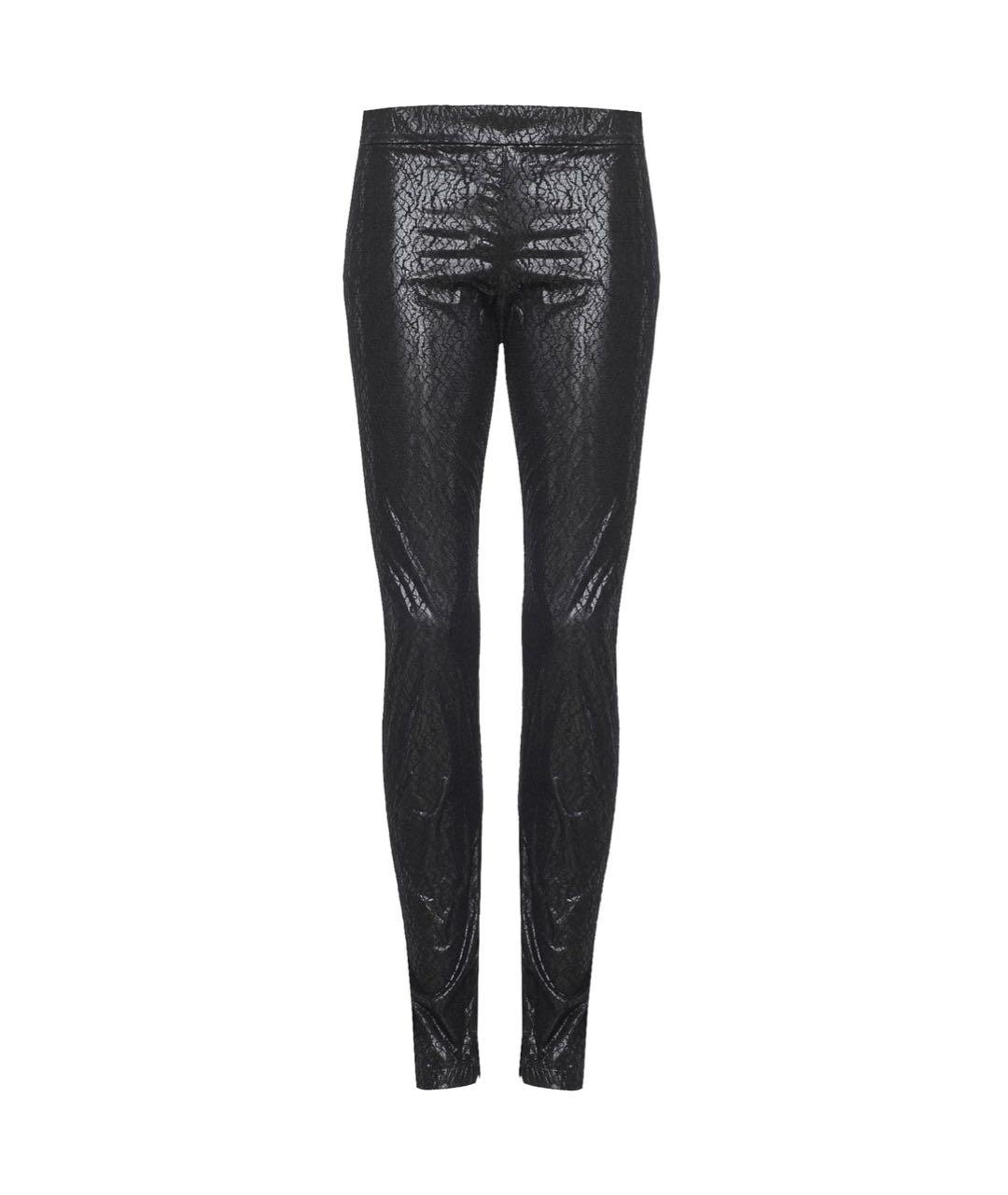 TWIN-SET Черные вискозные леггинсы и велосипедки, фото 9