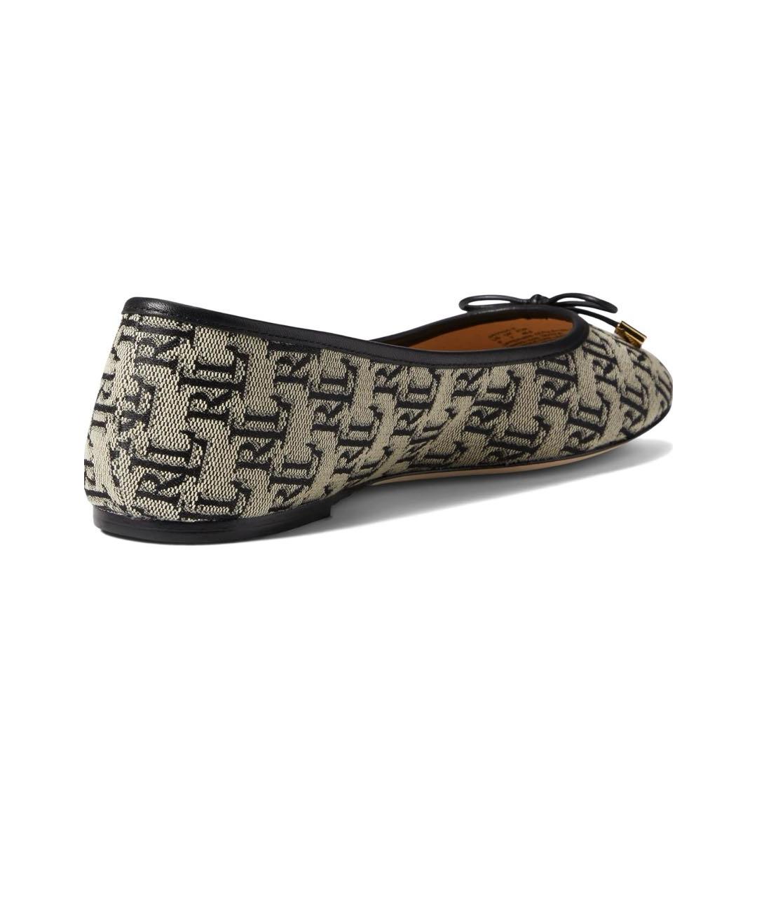 RALPH LAUREN Бежевые текстильные балетки, фото 4
