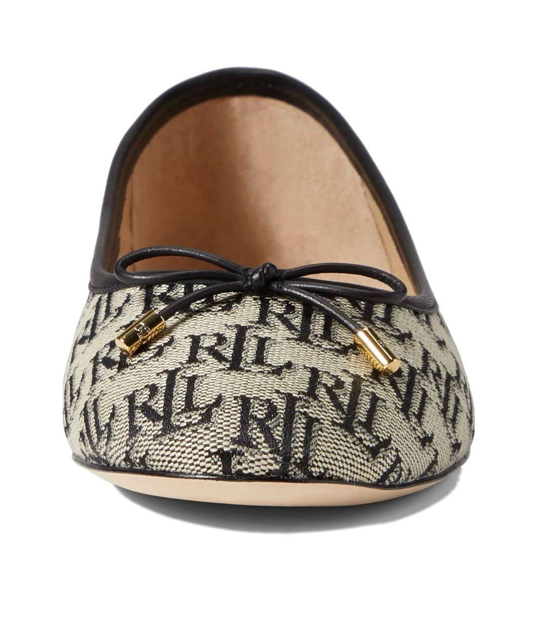 RALPH LAUREN Бежевые текстильные балетки, фото 5