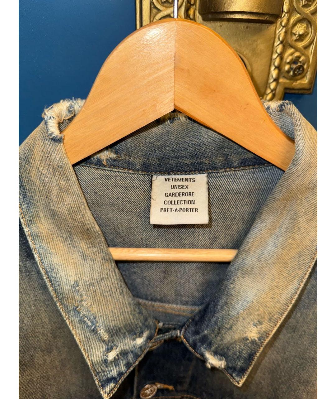 VETEMENTS Зеленая деним куртка, фото 3