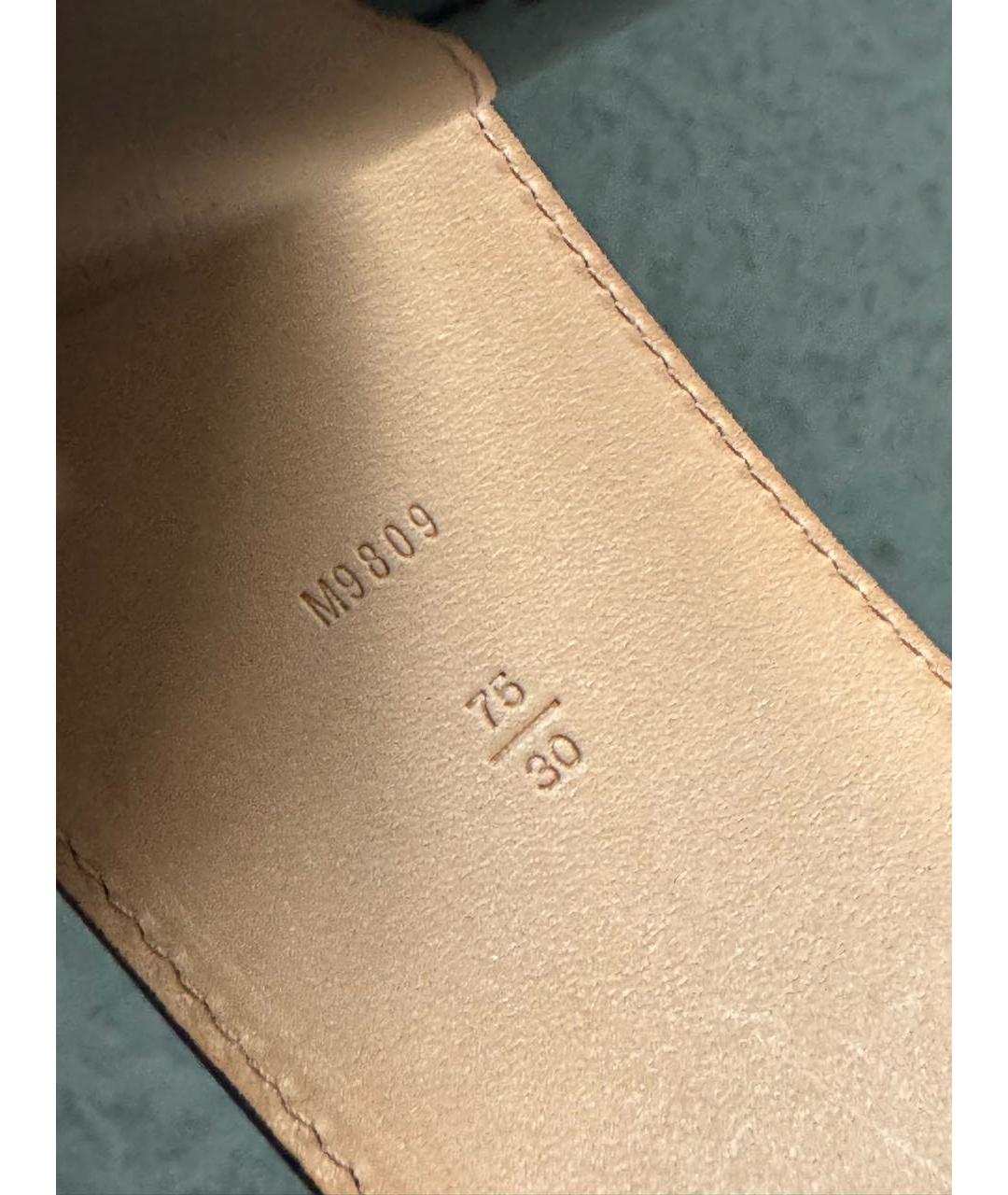 LOUIS VUITTON Бордовый ремень из лакированной кожи, фото 3