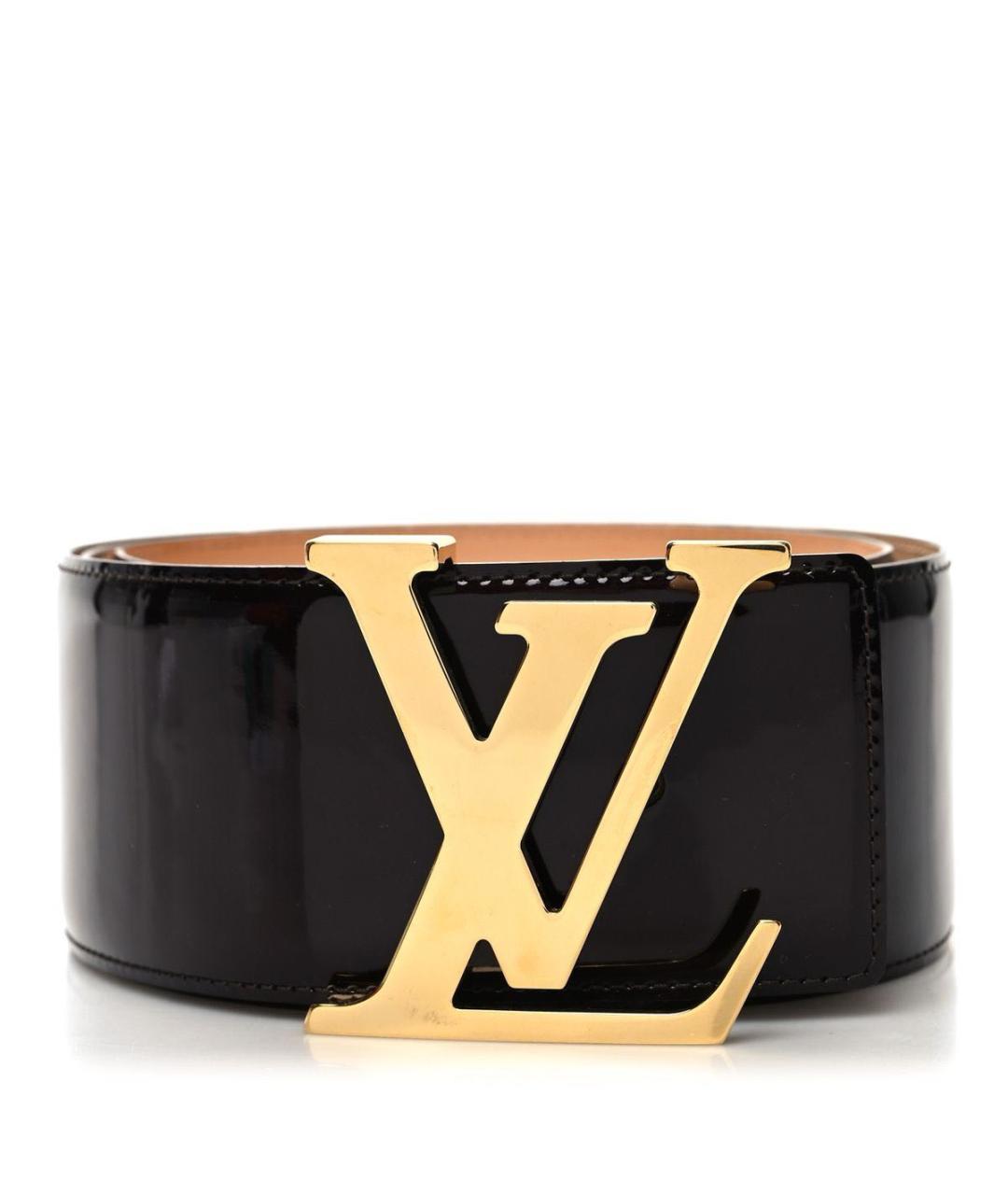 LOUIS VUITTON Бордовый ремень из лакированной кожи, фото 6