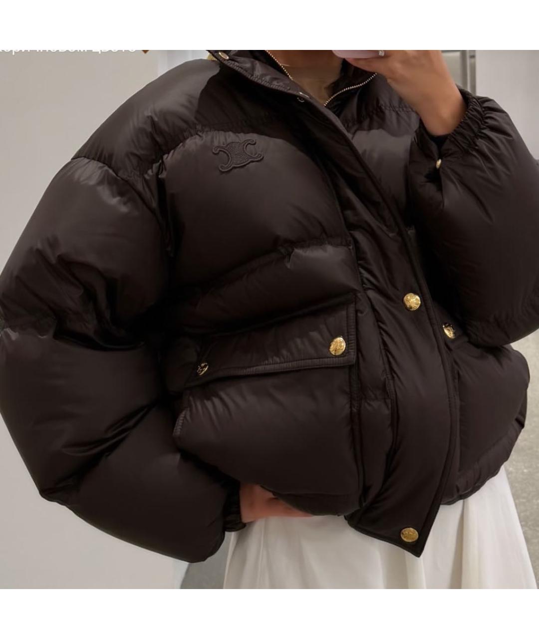 CELINE Коричневый пуховик, фото 2