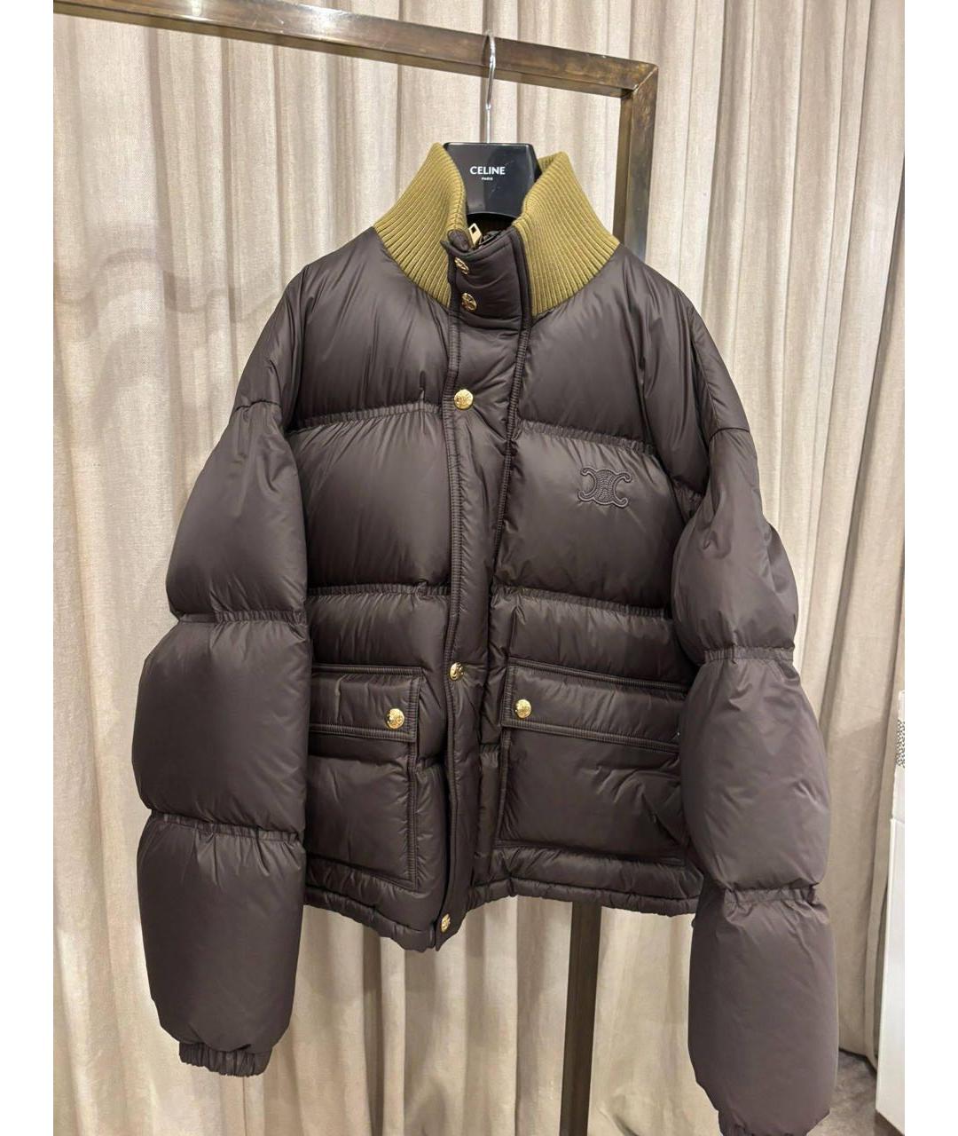 CELINE Коричневый пуховик, фото 3