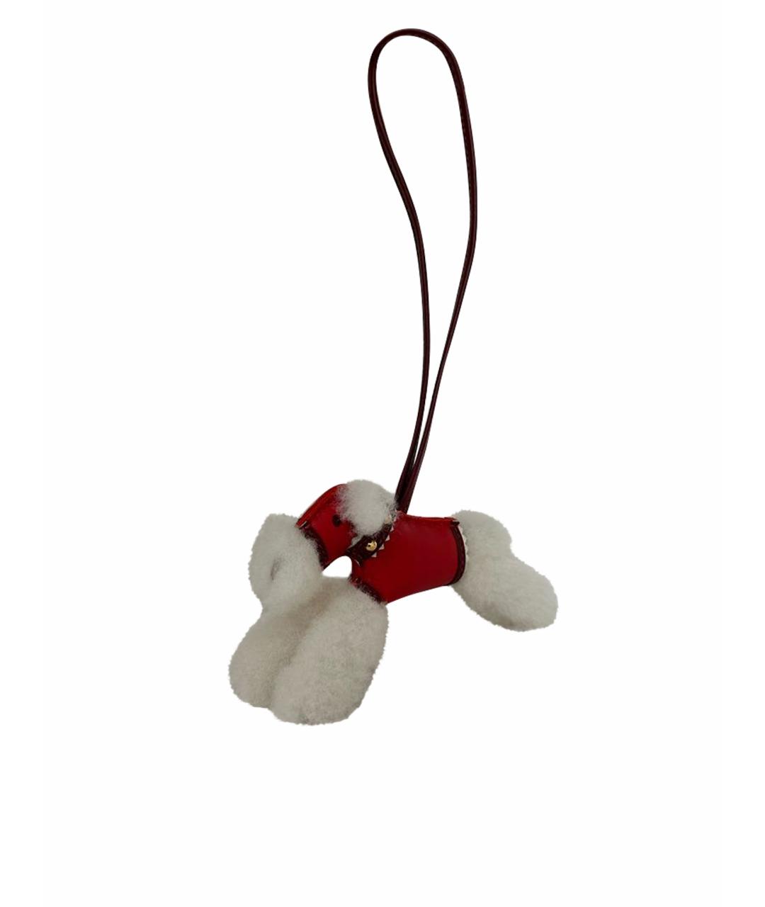 HERMES Красный брелок, фото 1