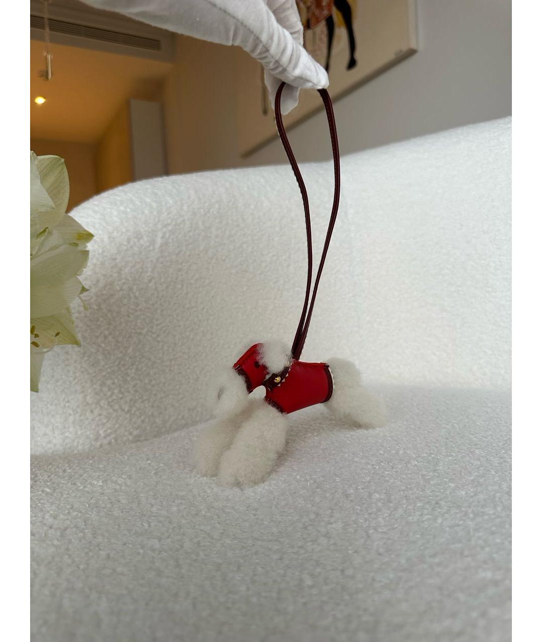 HERMES Красный брелок, фото 3