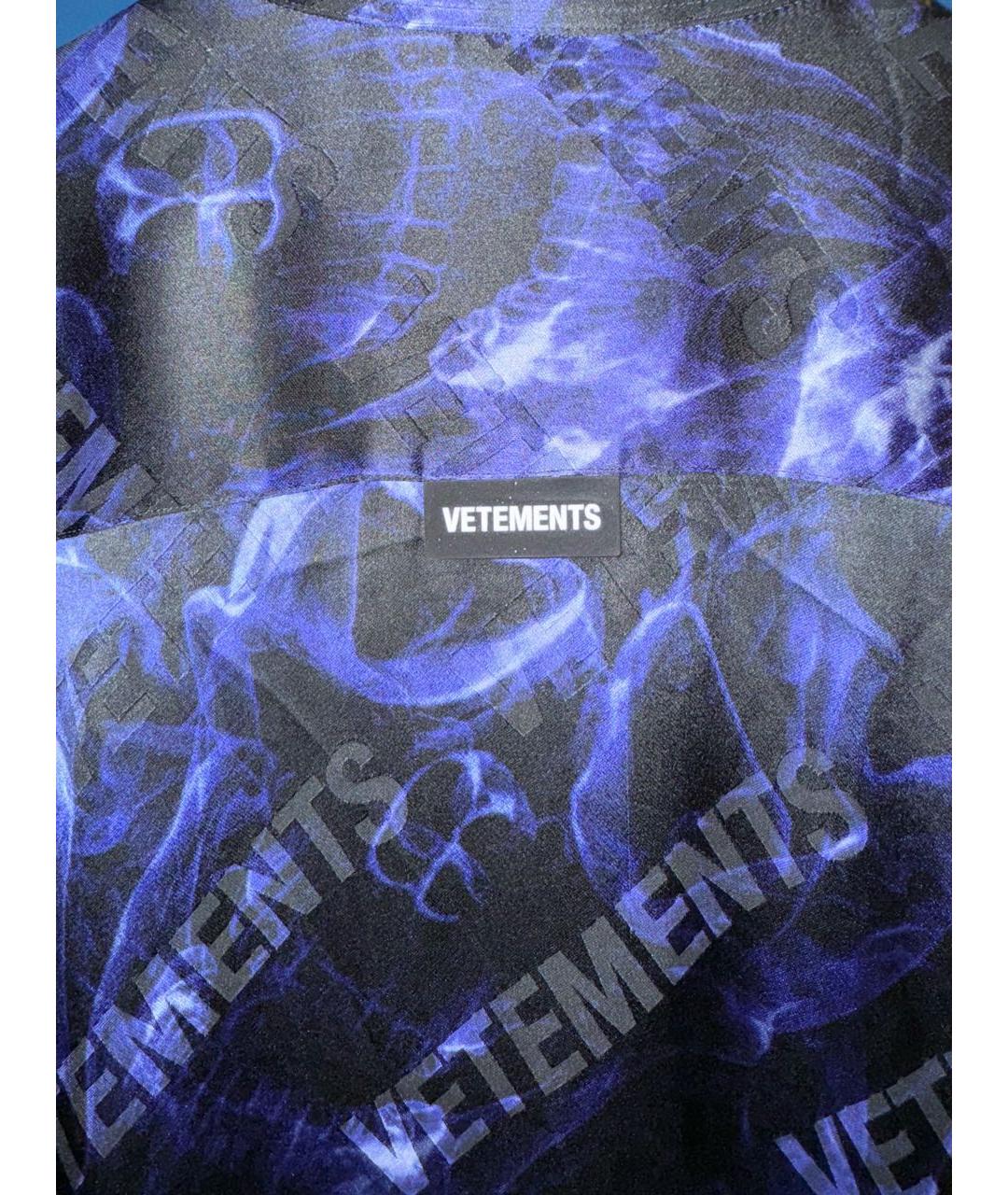 VETEMENTS Фиолетовая шелковая кэжуал рубашка, фото 4