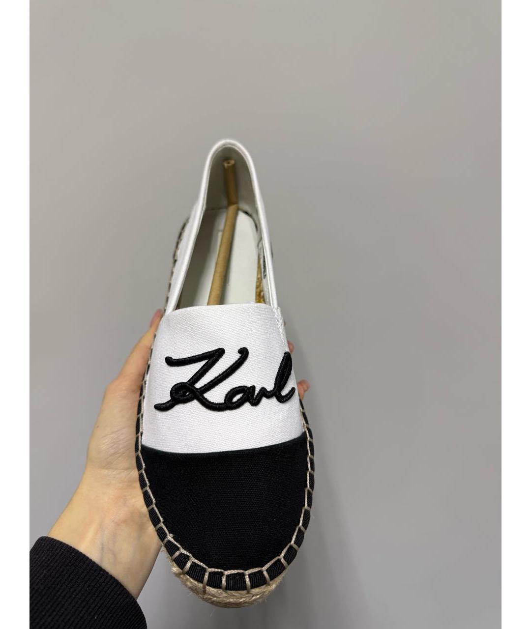 KARL LAGERFELD Белые текстильные эспадрильи, фото 6