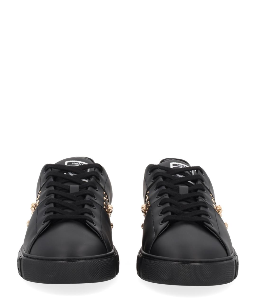 VERSACE Черные низкие кроссовки / кеды, фото 3