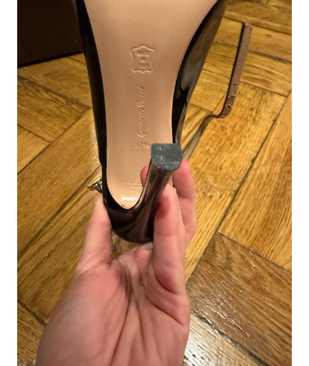 GIANVITO ROSSI Черные туфли из лакированной кожи, фото 6