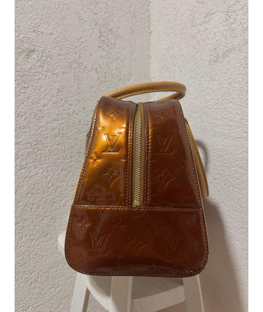 LOUIS VUITTON Горчичная сумка с короткими ручками, фото 4