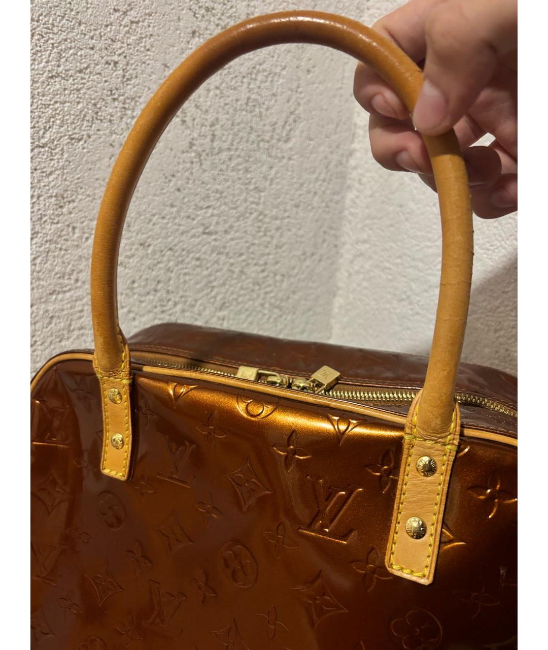 LOUIS VUITTON Горчичная сумка с короткими ручками, фото 5