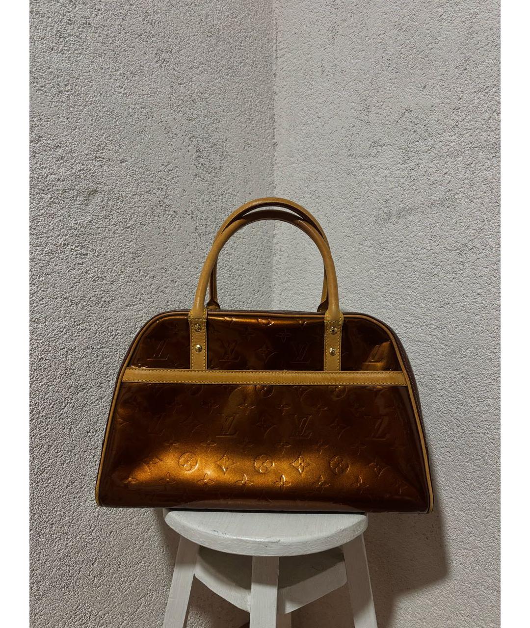 LOUIS VUITTON Горчичная сумка с короткими ручками, фото 9