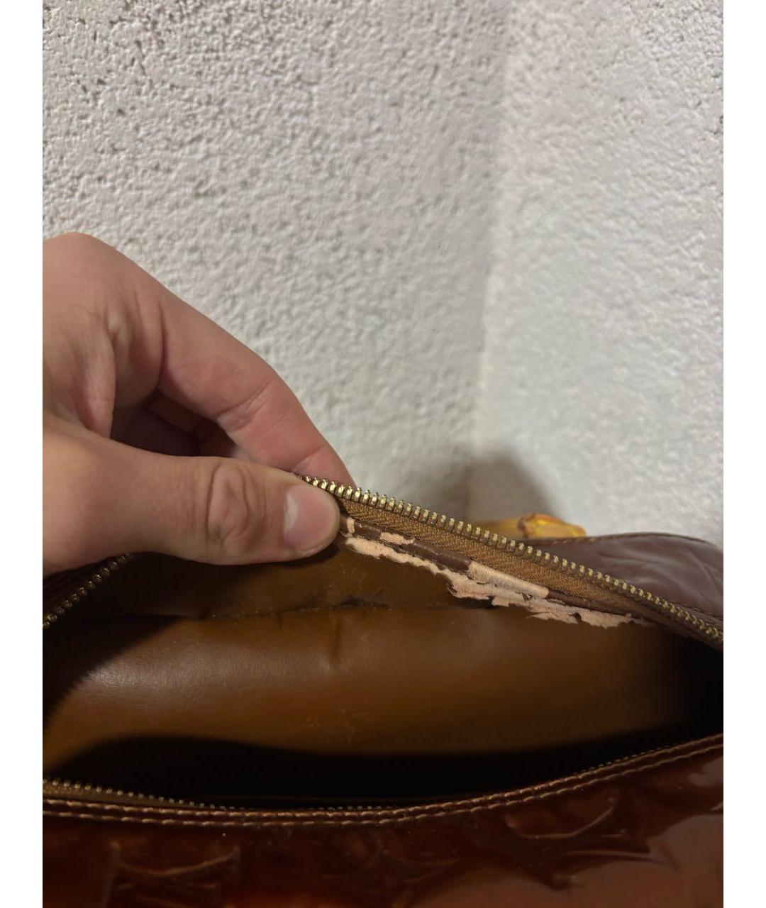LOUIS VUITTON Горчичная сумка с короткими ручками, фото 6