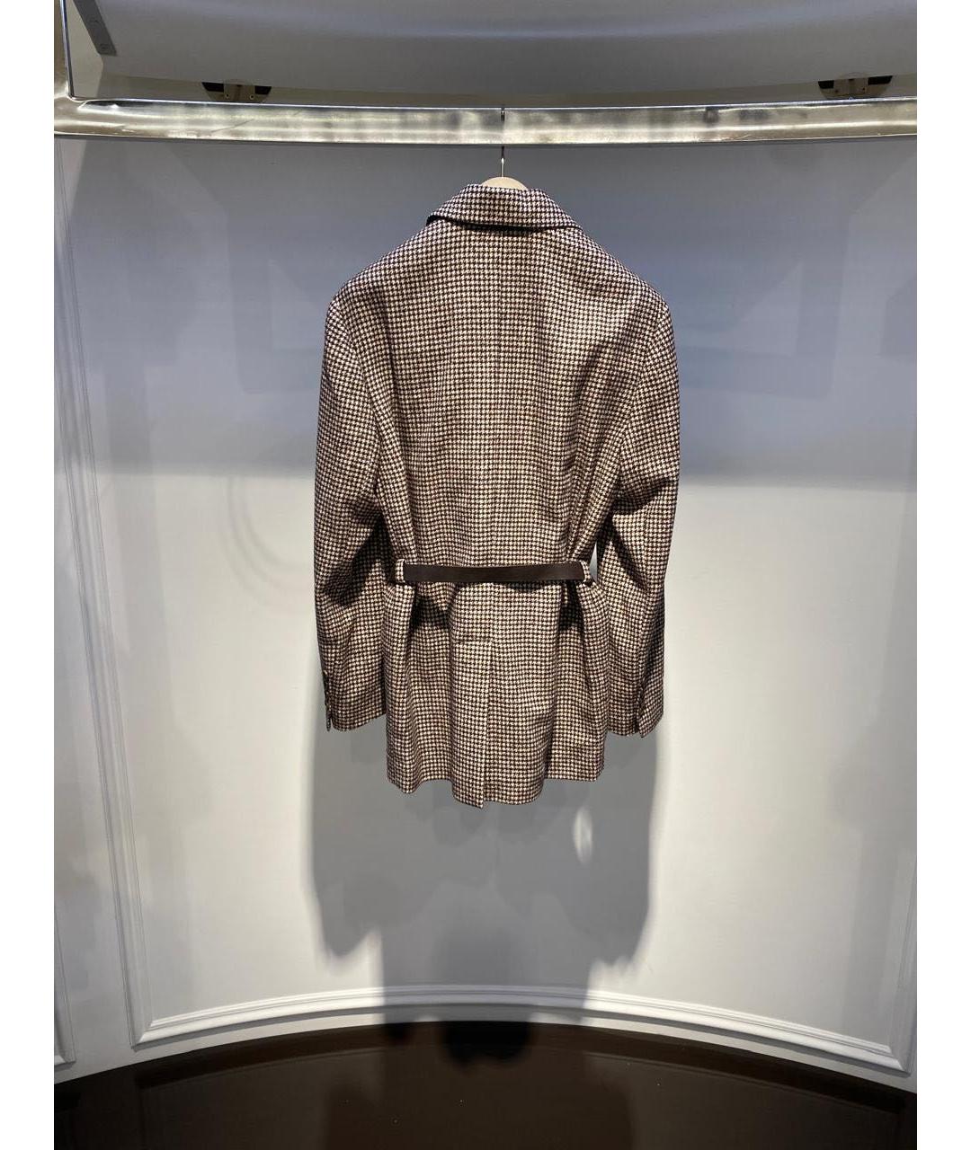 BRUNELLO CUCINELLI Коричневый шерстяной жакет/пиджак, фото 3