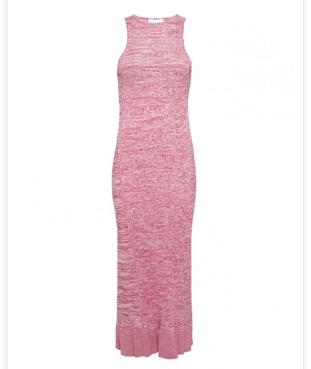 GANNI Розовое вискозное повседневное платье, фото 9