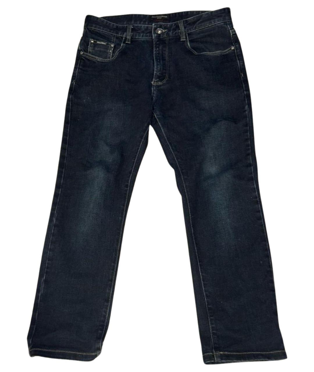 DOLCE&GABBANA Темно-синие хлопковые джинсы, фото 1