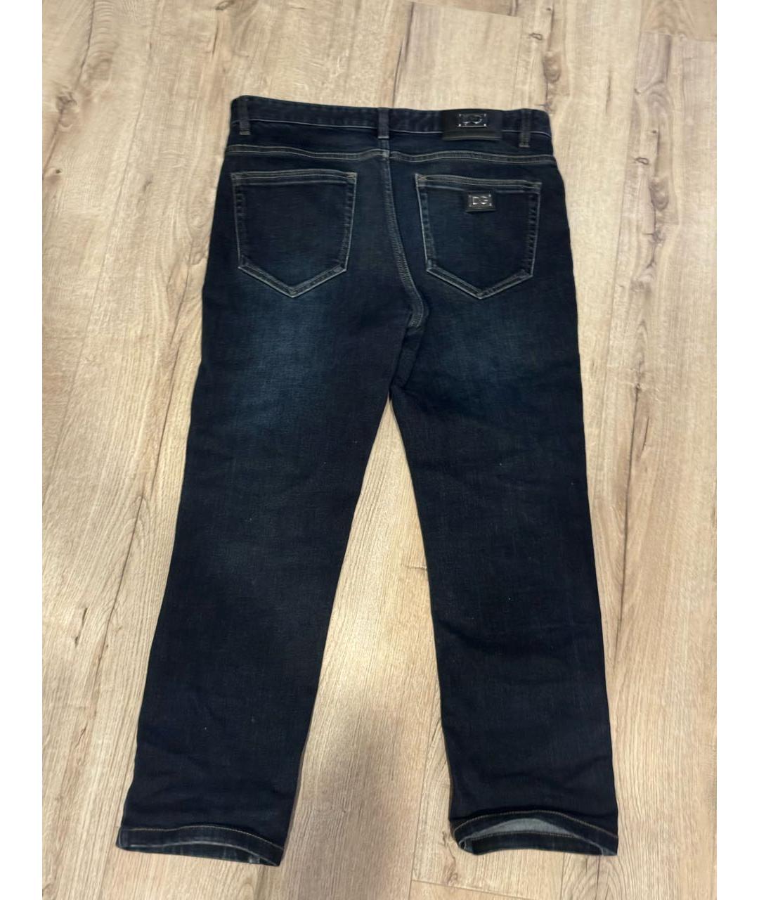 DOLCE&GABBANA Темно-синие хлопковые джинсы, фото 2