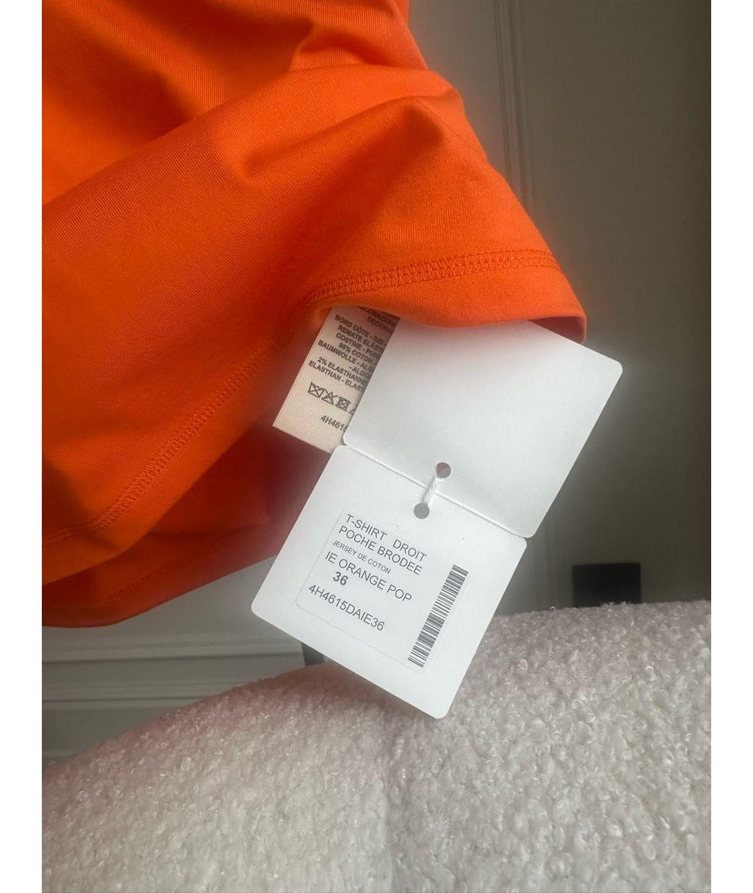 HERMES Оранжевая футболка, фото 3