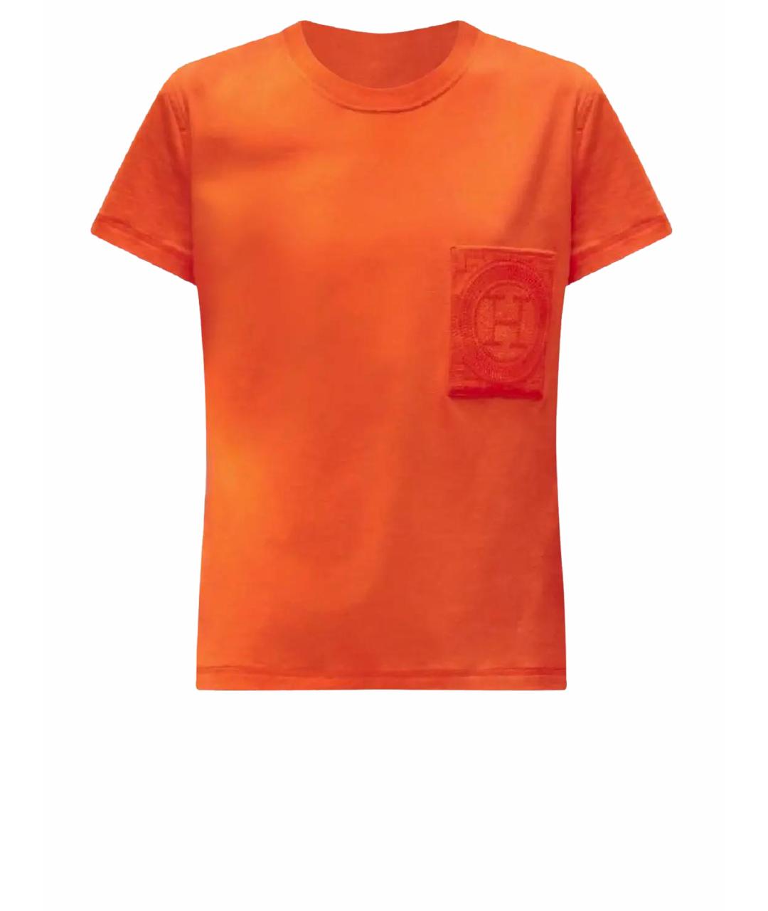 HERMES Оранжевая футболка, фото 1